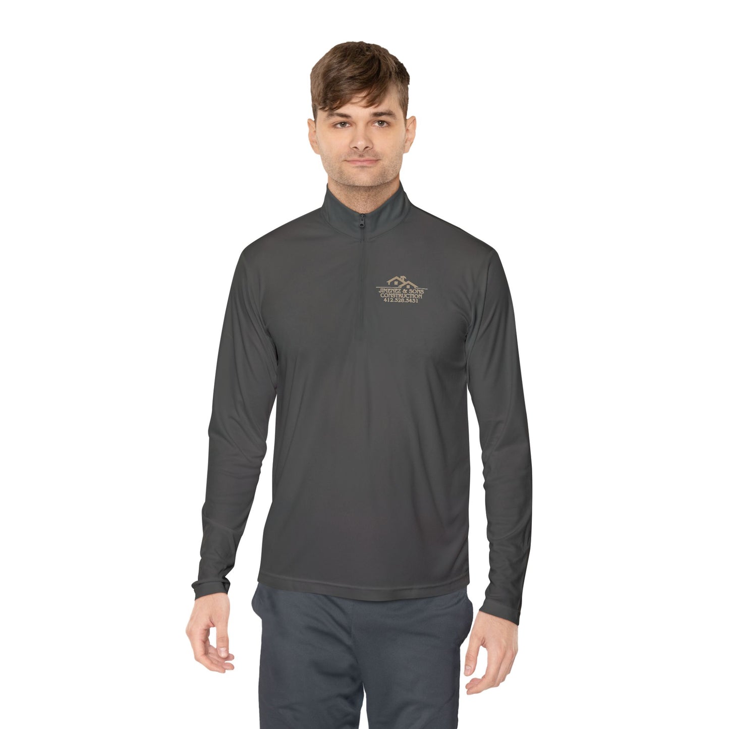 Custom Logo Unisex Quarter-Zip Pullover | Personalized Workwear, Company Apparel, Construction Gear, Team Uniform, Business Sweatshirt