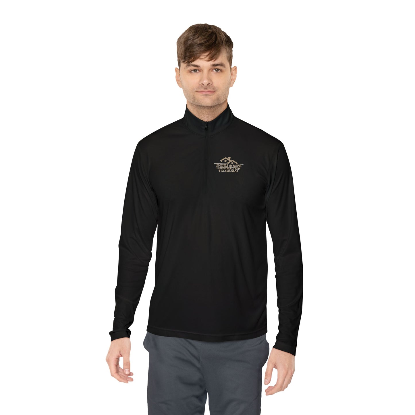 Custom Logo Unisex Quarter-Zip Pullover | Personalized Workwear, Company Apparel, Construction Gear, Team Uniform, Business Sweatshirt