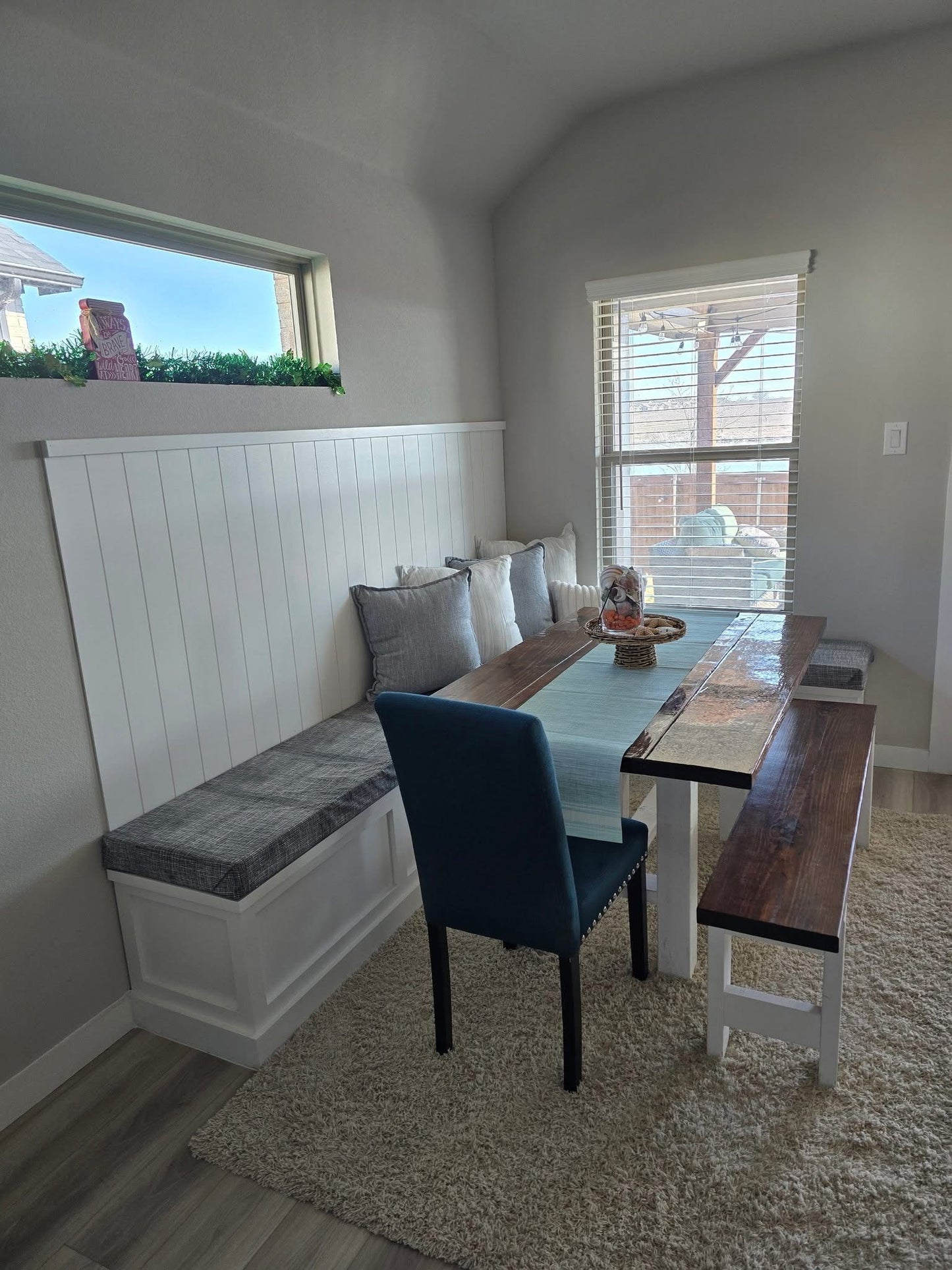 Custom Breakfast Nook with Handmade Benches