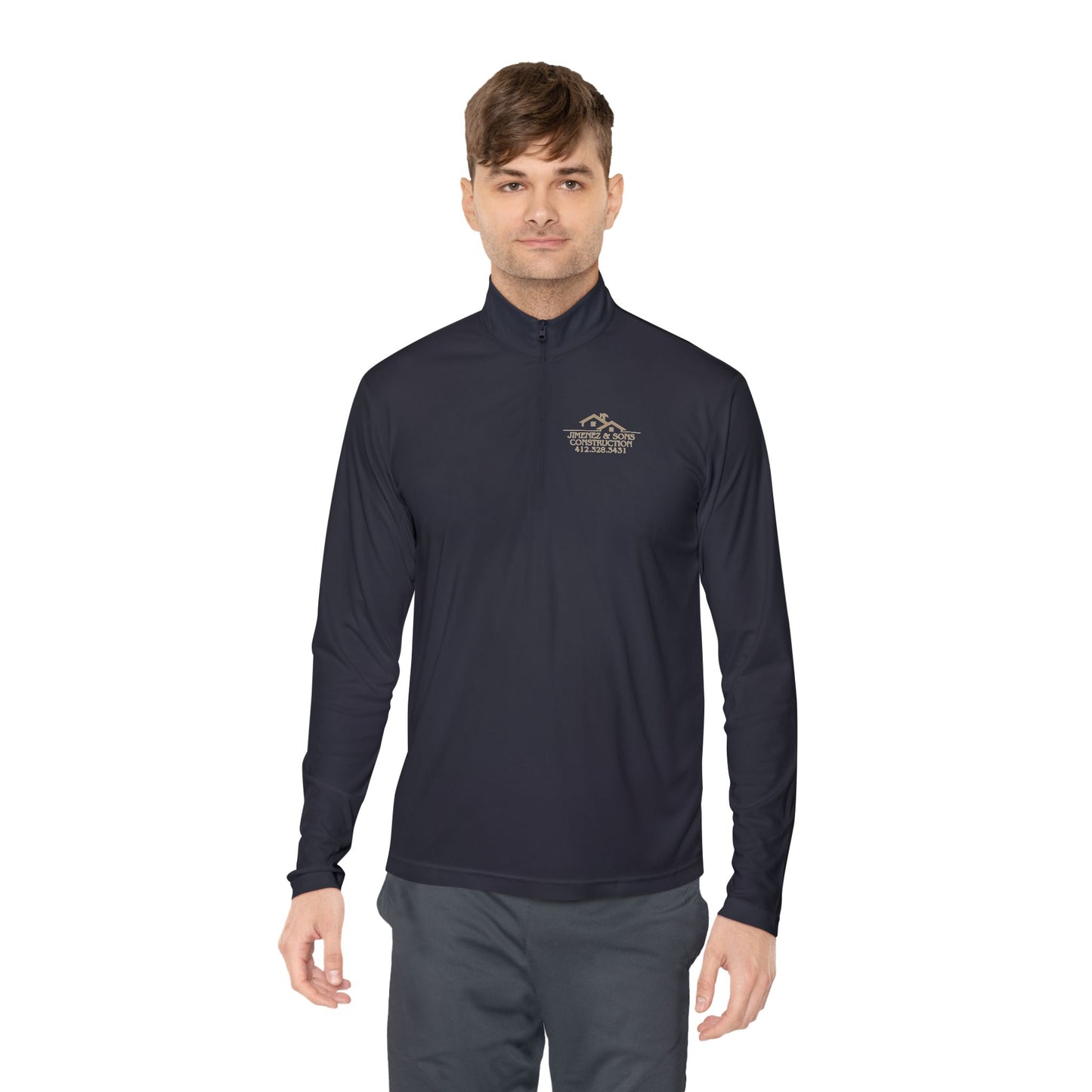 Custom Logo Unisex Quarter-Zip Pullover | Personalized Workwear, Company Apparel, Construction Gear, Team Uniform, Business Sweatshirt