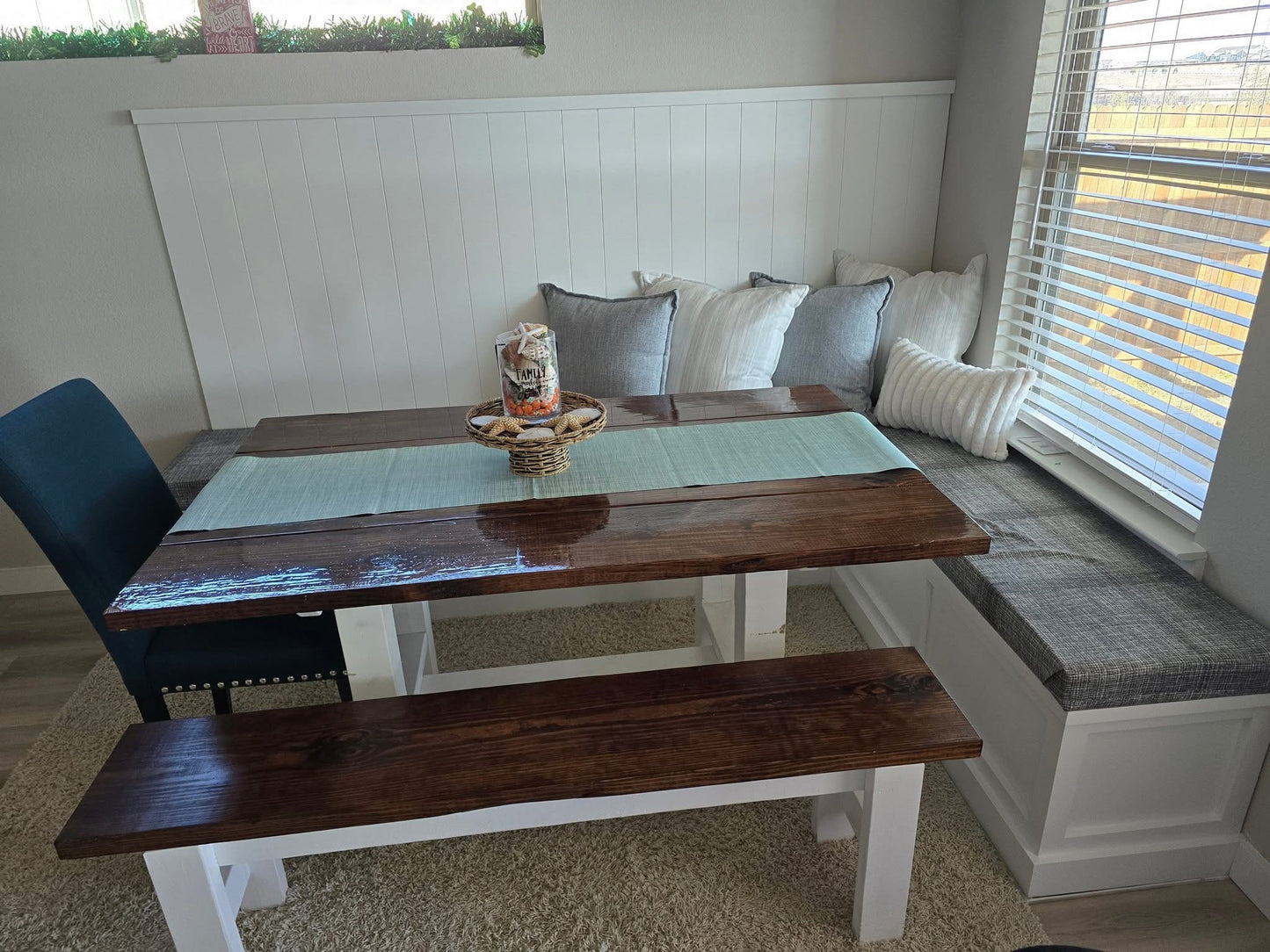 Custom Breakfast Nook with Handmade Benches