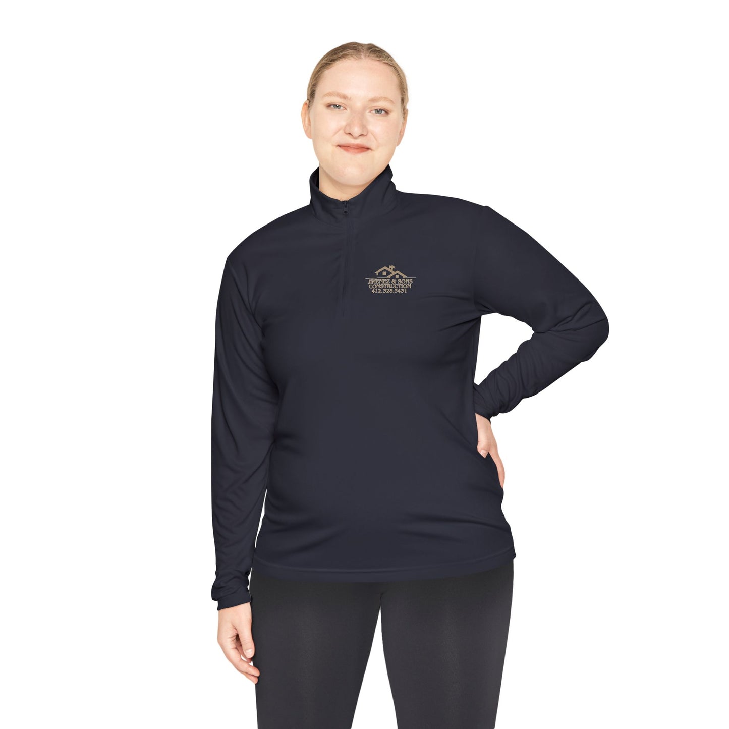 Custom Logo Unisex Quarter-Zip Pullover | Personalized Workwear, Company Apparel, Construction Gear, Team Uniform, Business Sweatshirt