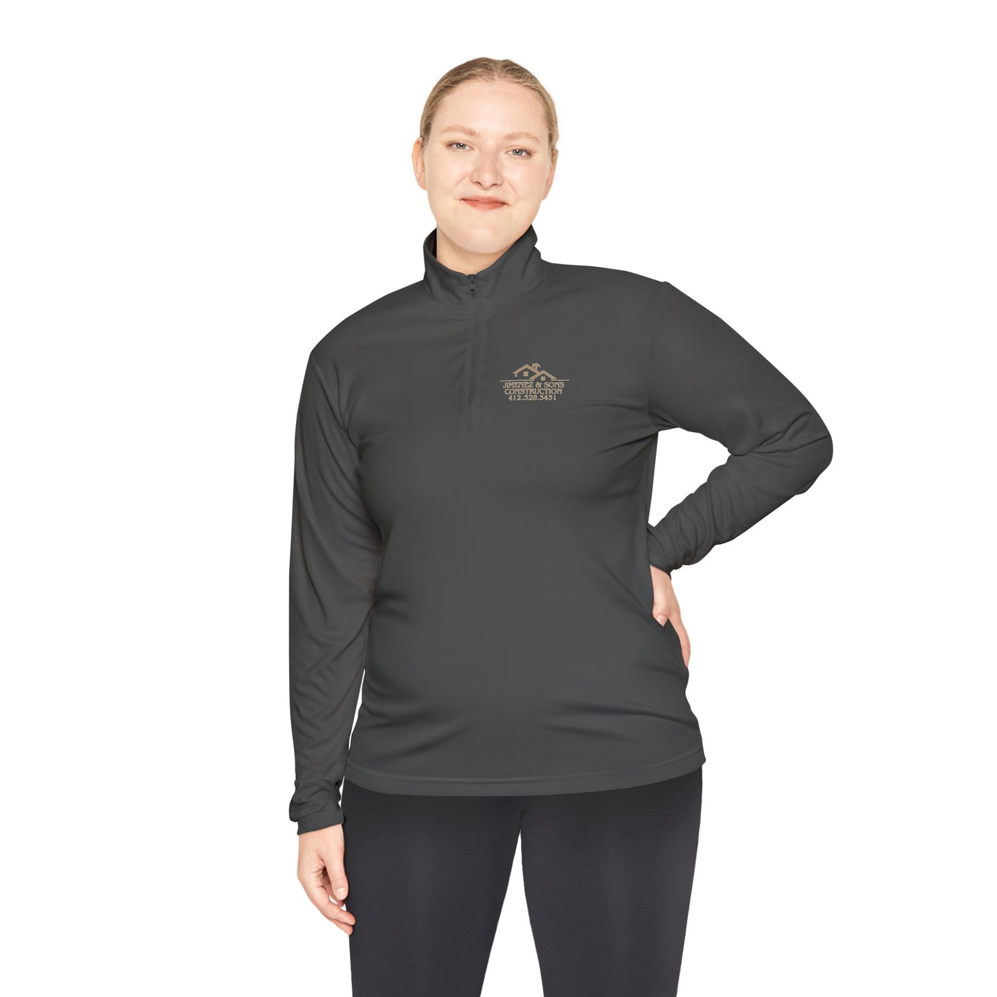 Custom Logo Unisex Quarter-Zip Pullover | Personalized Workwear, Company Apparel, Construction Gear, Team Uniform, Business Sweatshirt