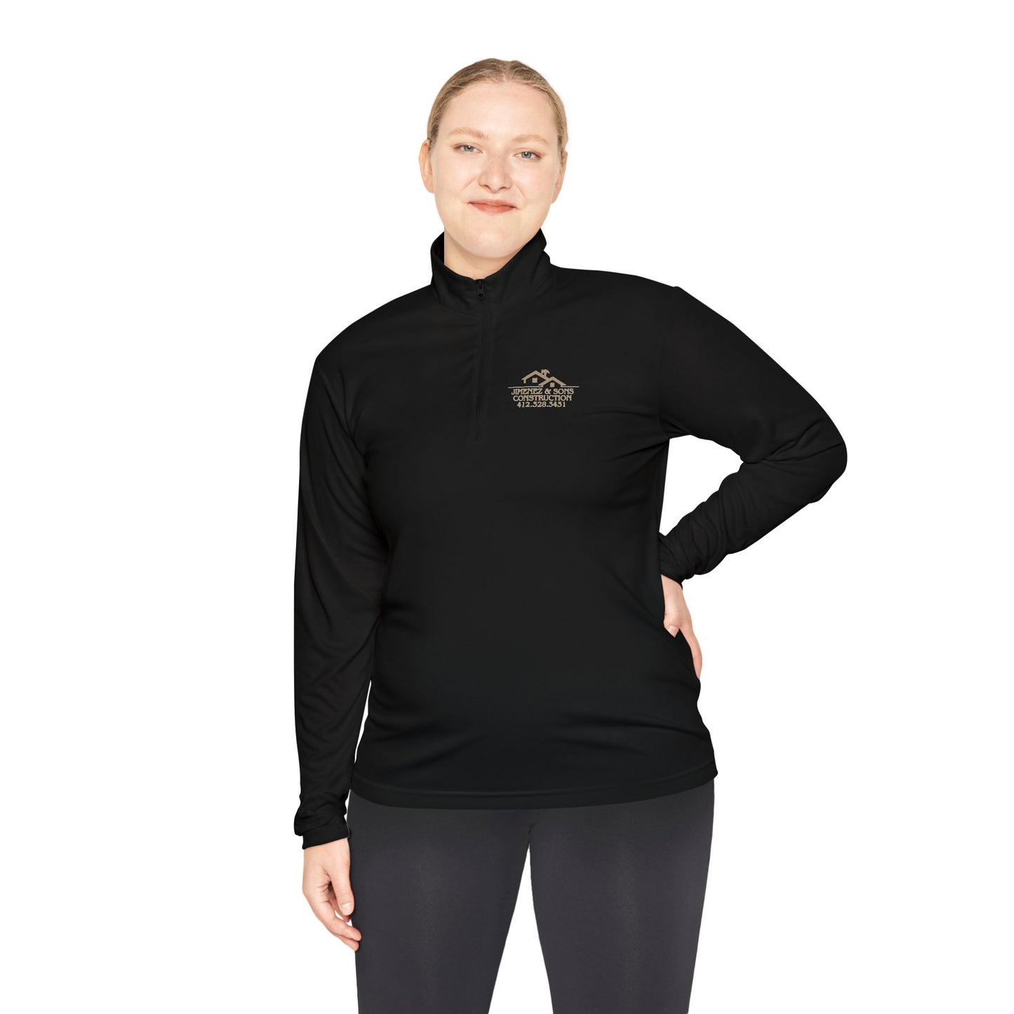 Custom Logo Unisex Quarter-Zip Pullover | Personalized Workwear, Company Apparel, Construction Gear, Team Uniform, Business Sweatshirt