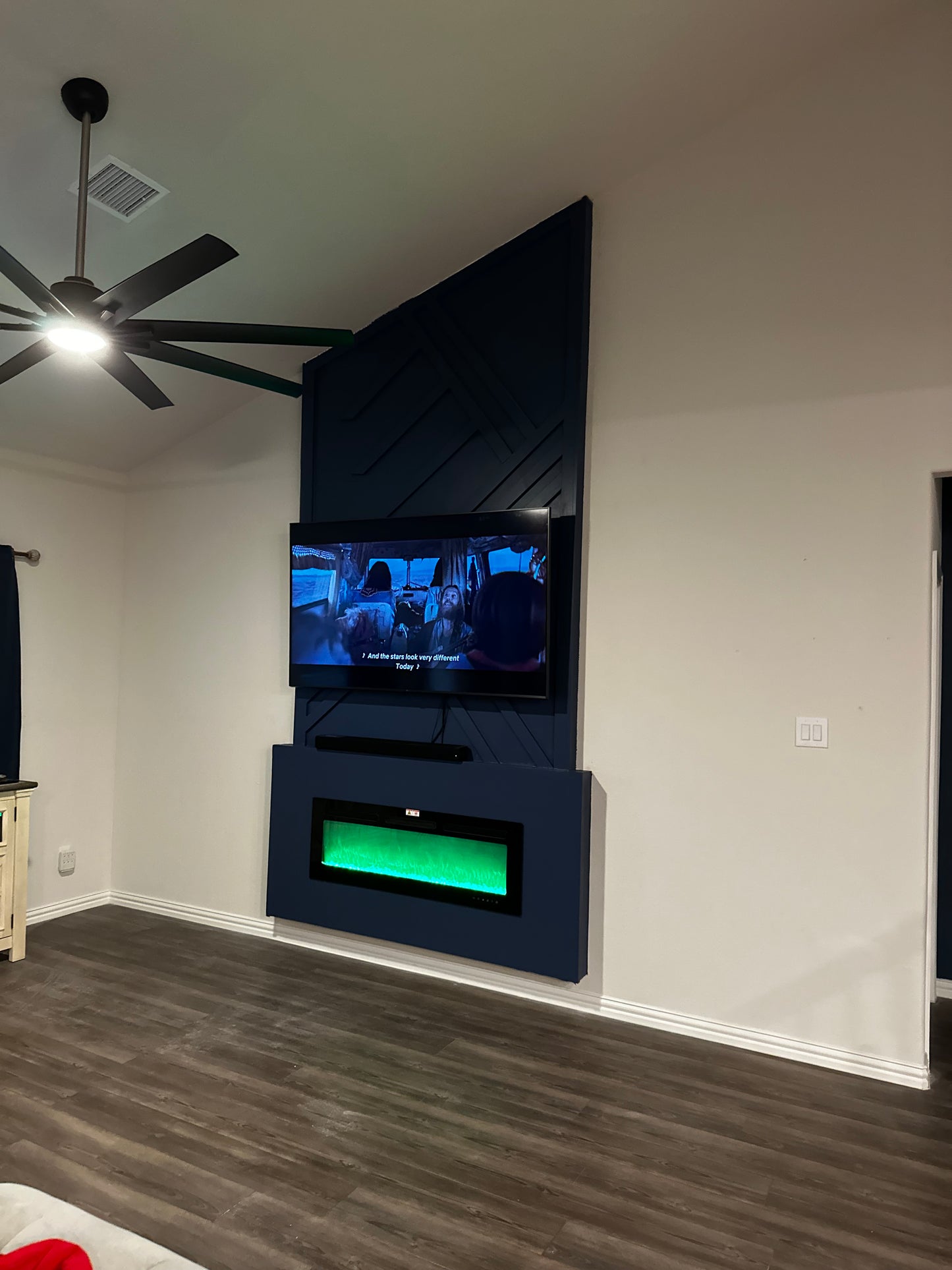 Custom Electric Fireplace Feature Wall