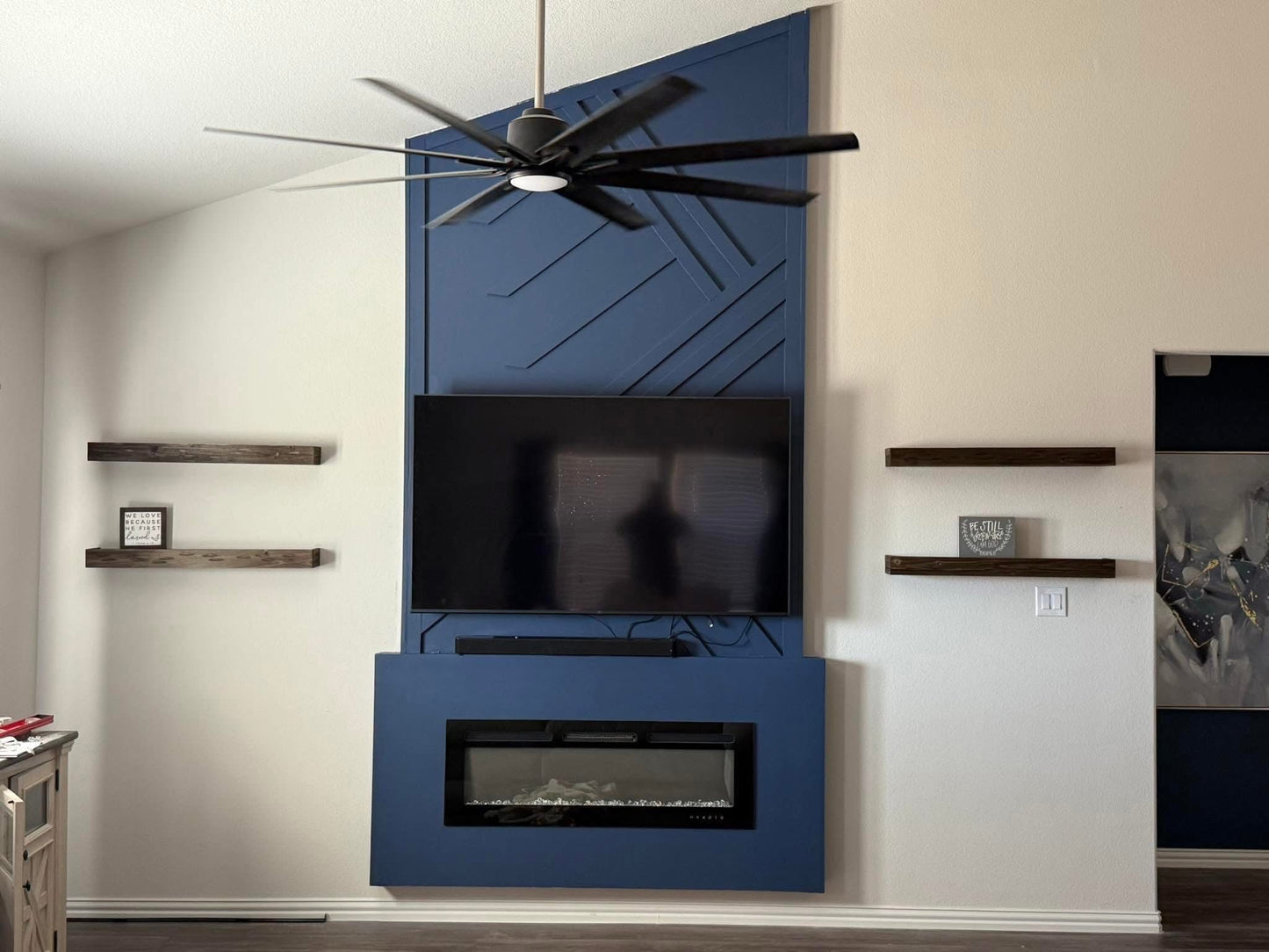 Custom Electric Fireplace Feature Wall