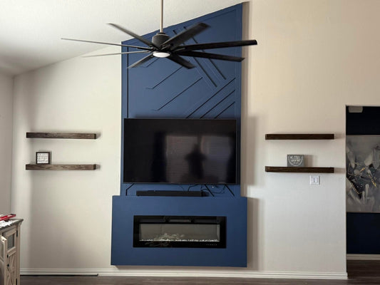 Custom Electric Fireplace Feature Wall