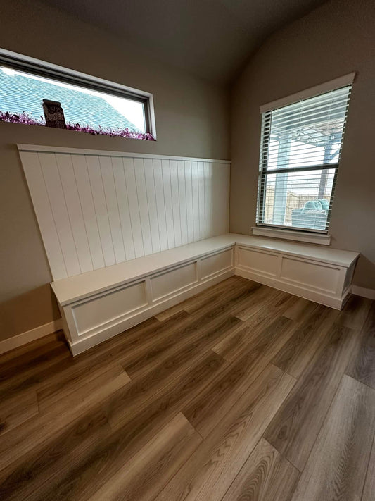 Custom Breakfast Nook with Handmade Benches