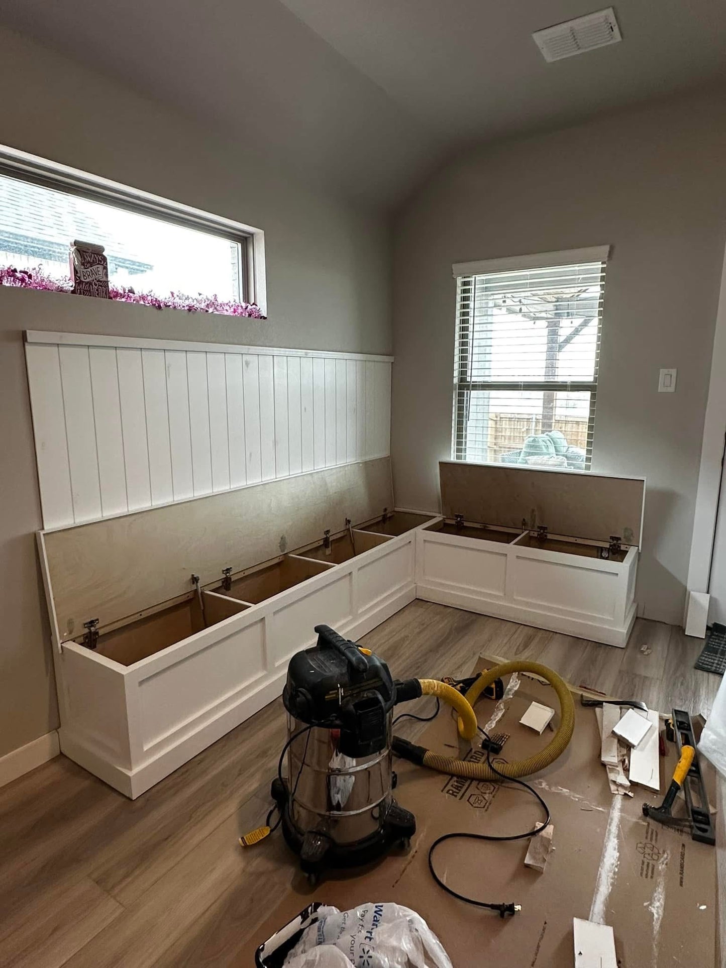 Custom Breakfast Nook with Handmade Benches
