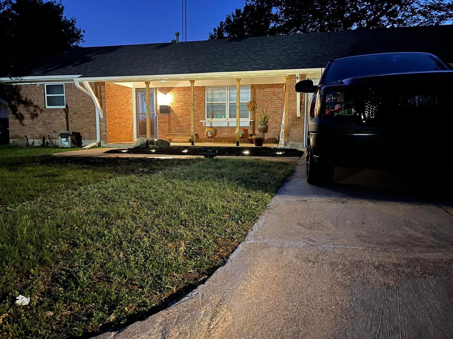Exterior House Remodel with Open Porch & Cedar Posts