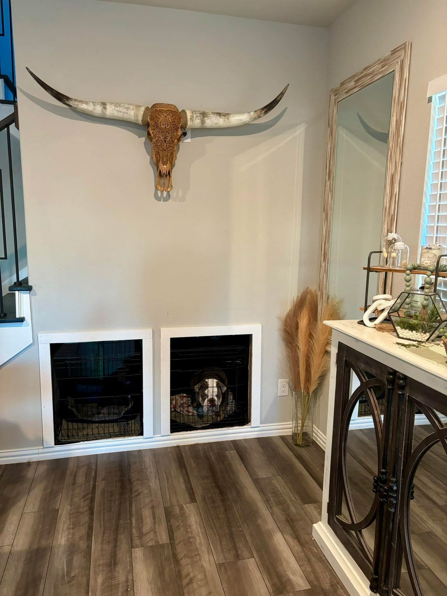 Custom Built-In Dog Kennel Installation