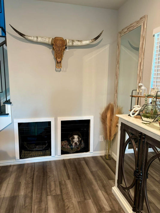 Custom Built-In Dog Kennel Installation