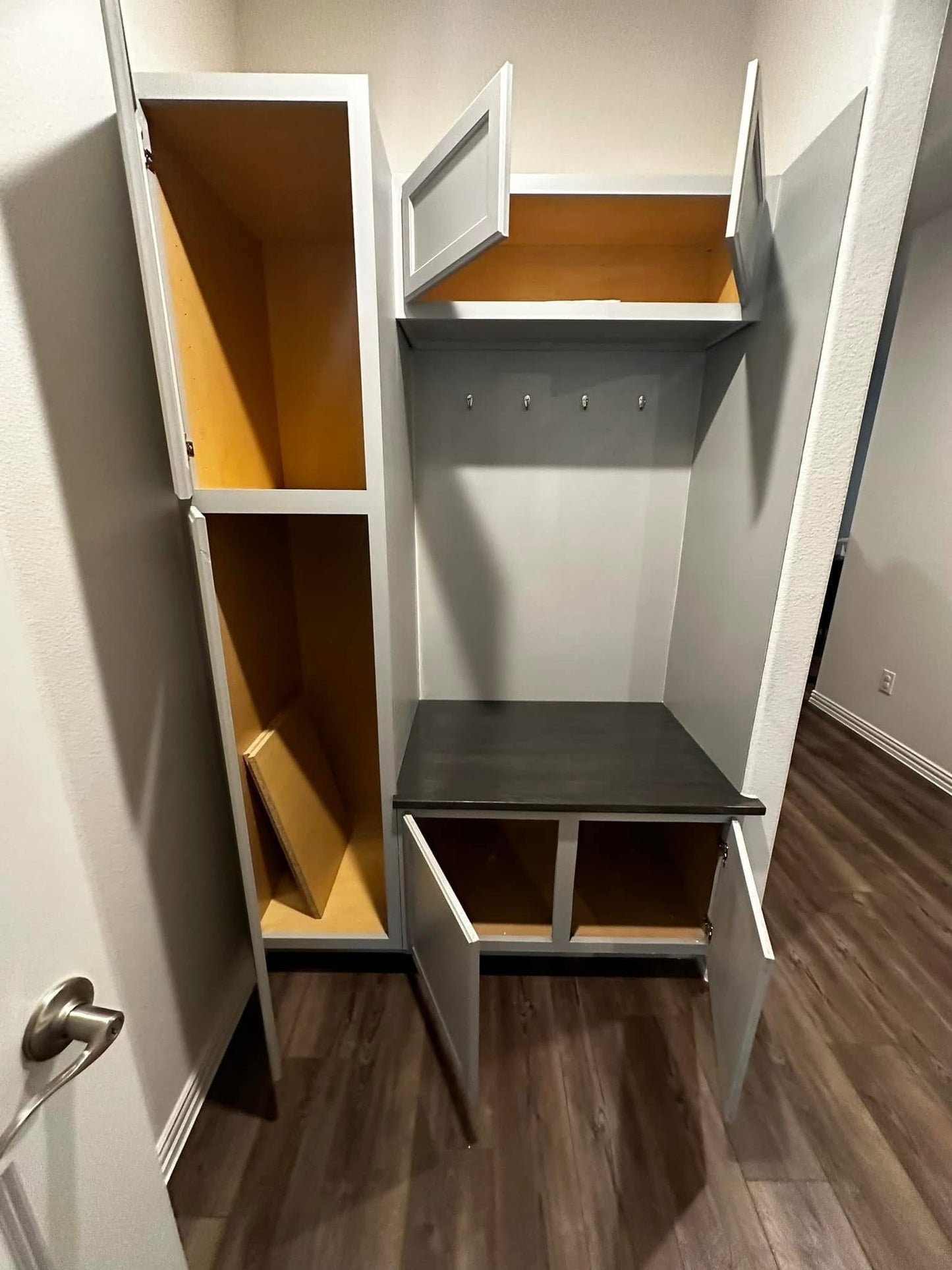 Handmade Custom Mudroom & Cabinet