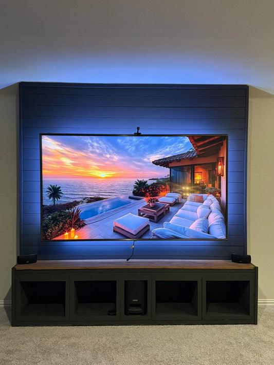 Custom Entertainment Wall with Built-In Storage