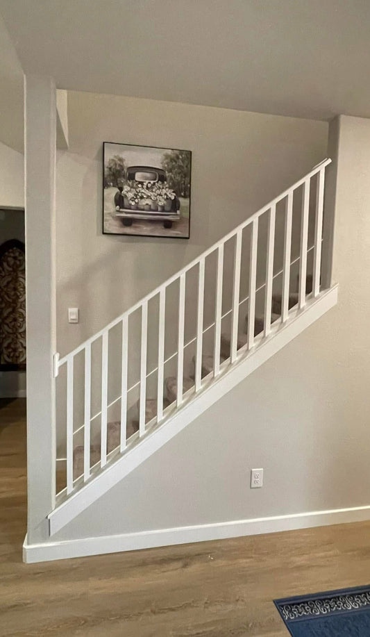 Open Stair Railing Installation